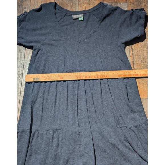 Anthropologie Saturday/Sunday Charcoal Grey Tiered Knit Dress - Size L - Picture 5 of 6